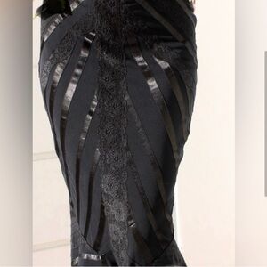 Express Y2K Black lace skirt